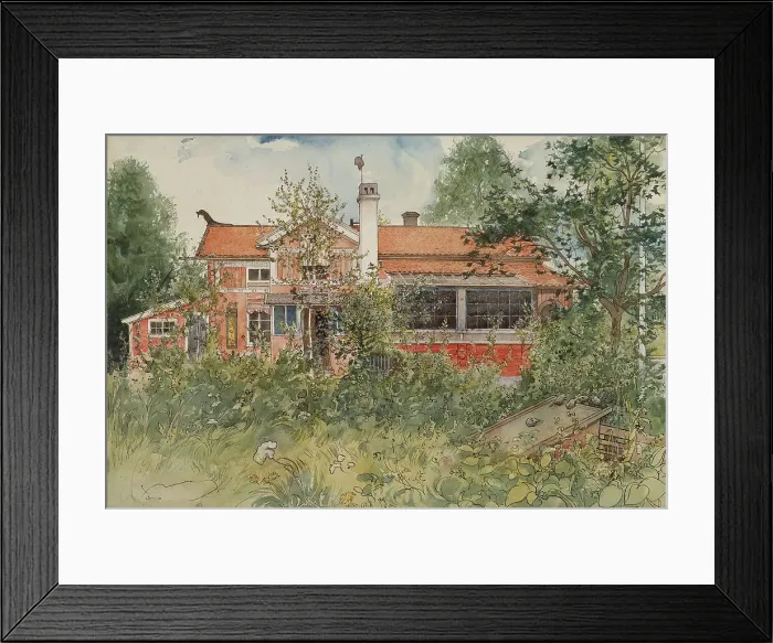 Framed Print : The Cottage. From A Home (26 watercolours). Creator: Carl Larsson Framed Print : The Cottage. From A Home (26 watercolours). Creator: Carl Larsson