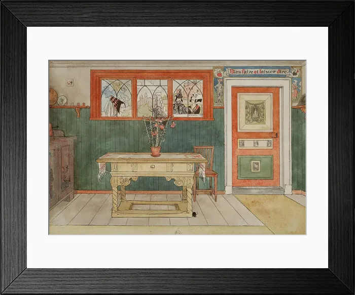 Framed Print : The Dining Room. From A Home (26 watercolours). Creator: Carl Larsson Framed Print : The Dining Room. From A Home (26 watercolours). Creator: Carl Larsson