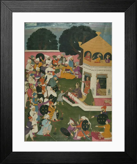 Framed Print : A Festive Gathering, c1163 AH / AD 1750. Creator: Unknown Framed Print : A Festive Gathering, c1163 AH / AD 1750. Creator: Unknown