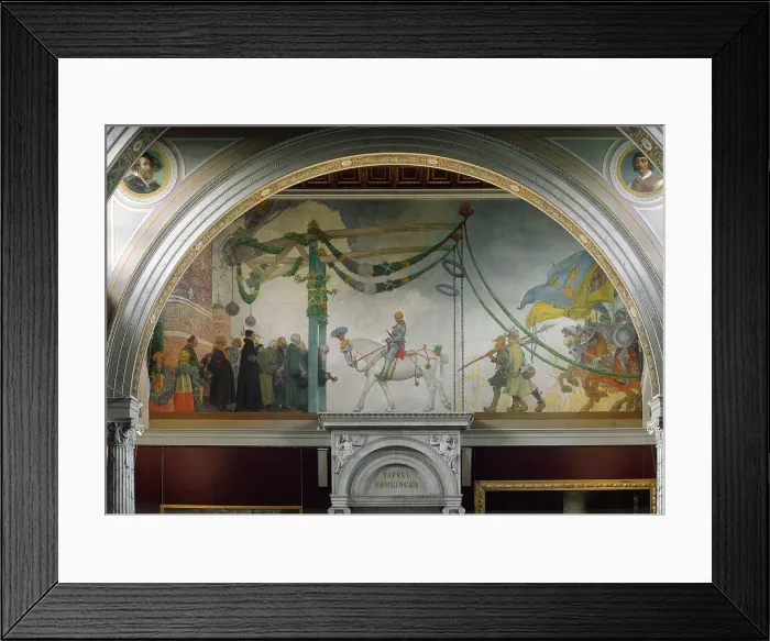 Framed Print : The Entry of King Gustav Vasa of Sweden into Stockholm, 1523, 1908. Creator: Carl Larsson Framed Print : The Entry of King Gustav Vasa of Sweden into Stockholm, 1523, 1908. Creator: Carl Larsson