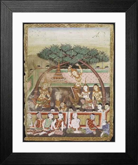 Framed Print : The Birth of the Buddha, 19th Century. Creator: Unknown Framed Print : The Birth of the Buddha, 19th Century. Creator: Unknown
