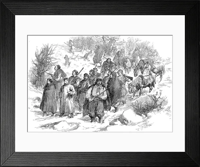 Framed Print : The War in the Herzegovina: the Correspondents of the Rousski Mir and the... 1876. Creator: Unknown. The War in the Herzegovina: the Correspondents of the Rousski Mir and the... 1876. Creator: Unknown