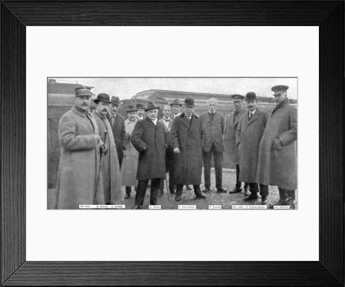 Framed Print : The Dark Hours of Italy; Co-operation of Allies: group of Allied ministers.. 1917. Creator: Unknown Framed Print : The Dark Hours of Italy; Co-operation of Allies: group of Allied ministers.. 1917. Creator: Unknown