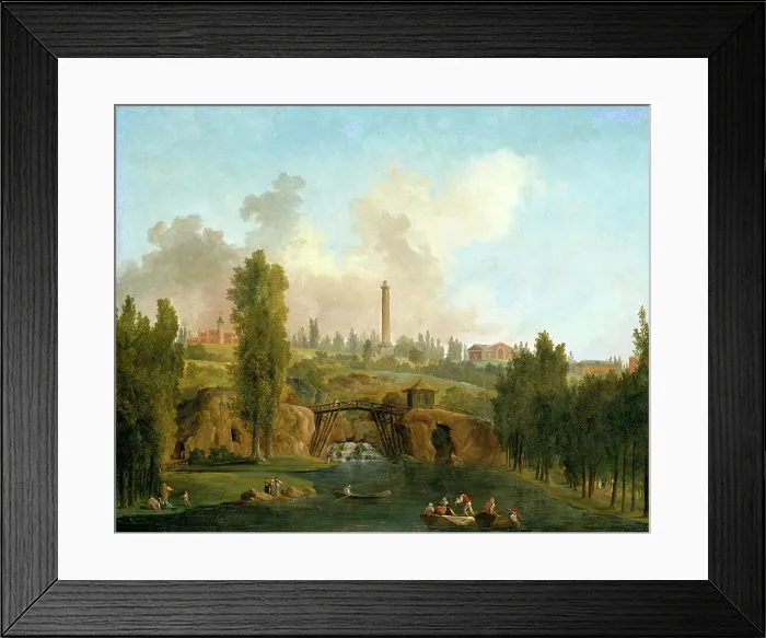 Framed Print : View of the Park of Méréville, 1790. Creator: Hubert Robert Framed Print : View of the Park of Méréville, 1790. Creator: Hubert Robert