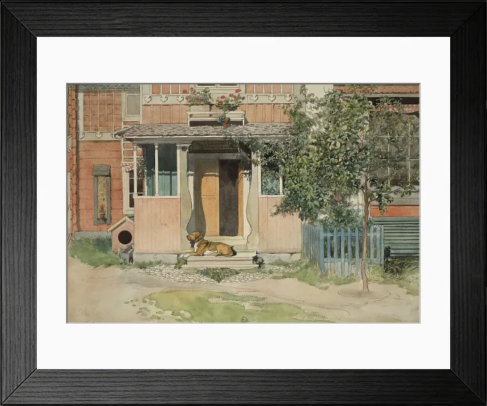 Framed Print : The Veranda. From A Home (26 watercolours). Creator: Carl Larsson Framed Print : The Veranda. From A Home (26 watercolours). Creator: Carl Larsson