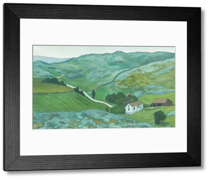 Framed Print : Waste Land, 1901. Creator: Ivar Arosenius Framed Print : Waste Land, 1901. Creator: Ivar Arosenius