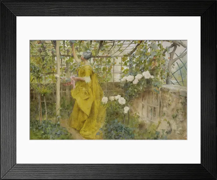 Framed Print : The Vine, 1884. Creator: Carl Larsson Framed Print : The Vine, 1884. Creator: Carl Larsson