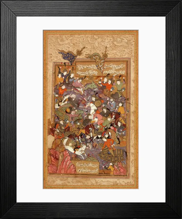 Framed Print : Battle in a Rocky Landscape, between c1580 and c1595. Creator: Unknown Framed Print : Battle in a Rocky Landscape, between c1580 and c1595. Creator: Unknown