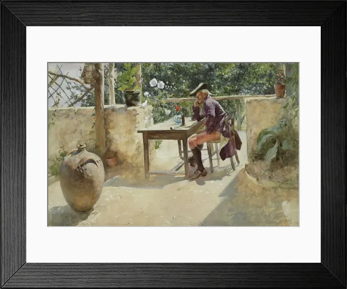 Framed Print : The Vine, 1884. Creator: Carl Larsson Framed Print : The Vine, 1884. Creator: Carl Larsson