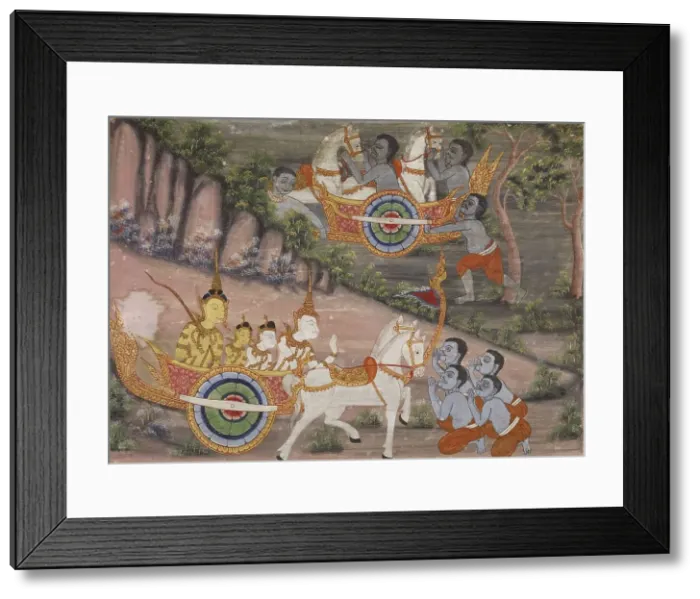 Framed Print : Vessantara Jataka, Chapter 3, c1920-1940. Creator: Unknown Framed Print : Vessantara Jataka, Chapter 3, c1920-1940. Creator: Unknown
