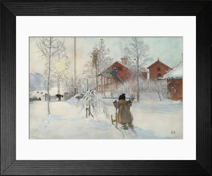 Framed Print : The Yard and Washhouse. From A Home (26 watercolours). Creator: Carl Larsson Framed Print : The Yard and Washhouse. From A Home (26 watercolours). Creator: Carl Larsson
