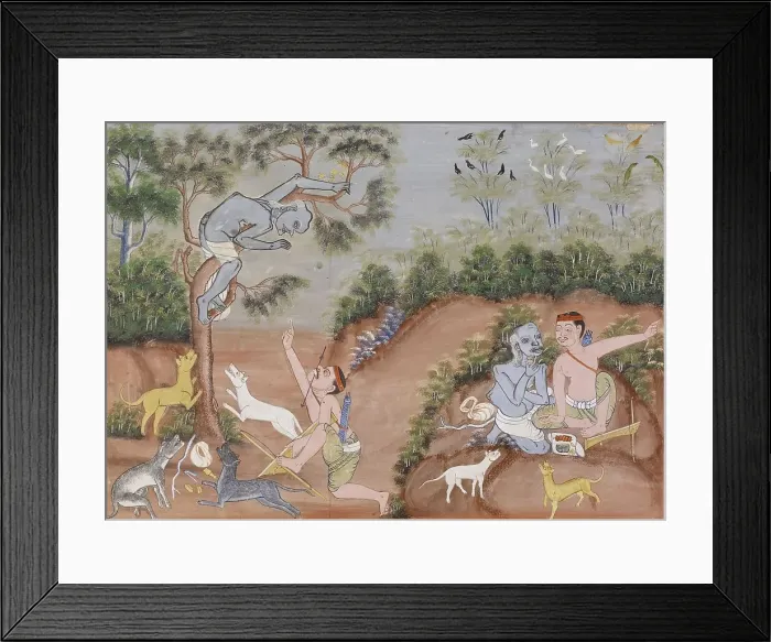 Framed Print : Vessantara Jataka, Chapter 6 (The Light Forest), c1920-1940. Creator: Unknown Framed Print : Vessantara Jataka, Chapter 6 (The Light Forest), c1920-1940. Creator: Unknown