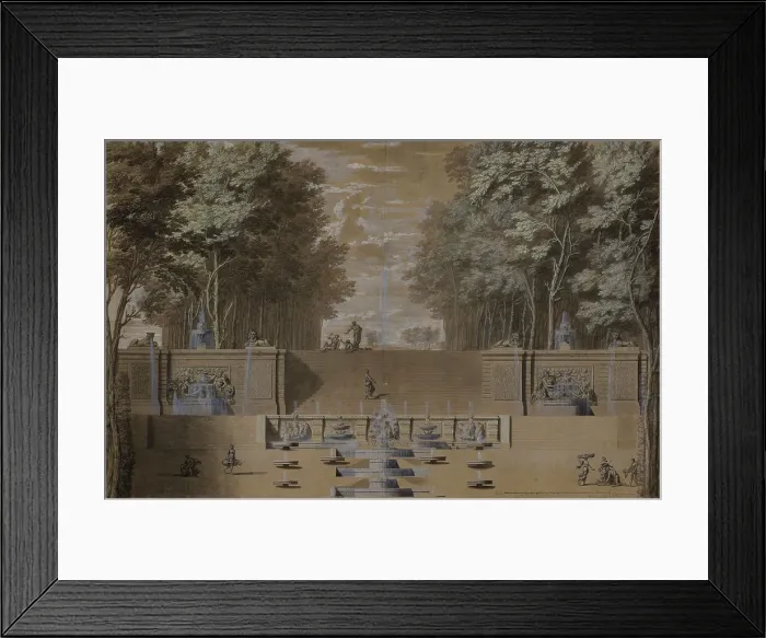 Framed Print : View of cascading stairs, probably for Sceaux, c1700s. Creator: Jean-Baptiste-Alexandre Le Blond Framed Print : View of cascading stairs, probably for Sceaux, c1700s. Creator: Jean-Baptiste-Alexandre Le Blond