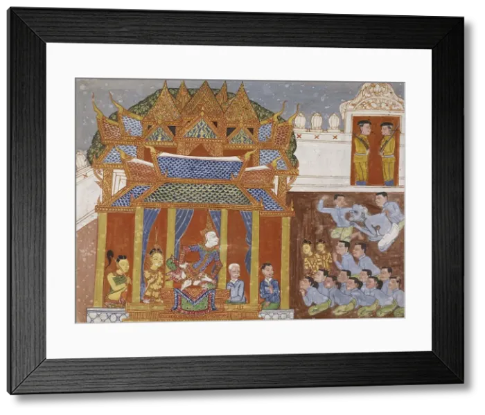 Framed Print : Vessantara Jataka, Chapter 11 (Maharaja), c1920-1940. Creator: Unknown Framed Print : Vessantara Jataka, Chapter 11 (Maharaja), c1920-1940. Creator: Unknown