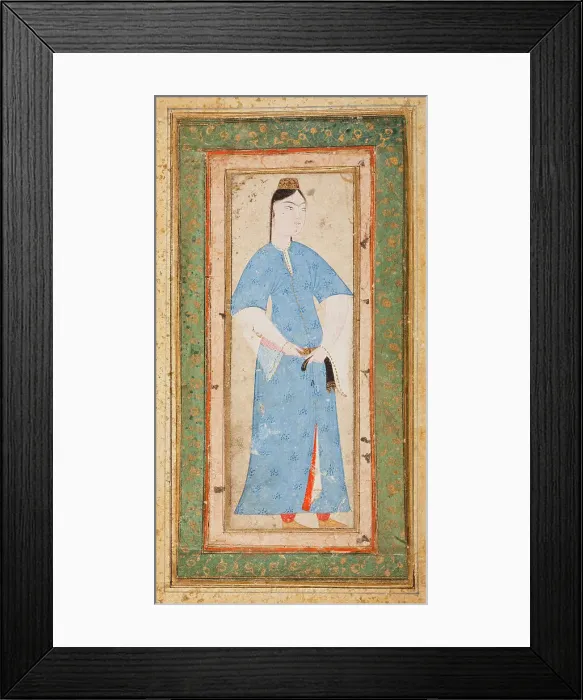 Framed Print : Young Woman in Blue, Late 16th century. Creator: Unknown Framed Print : Young Woman in Blue, Late 16th century. Creator: Unknown