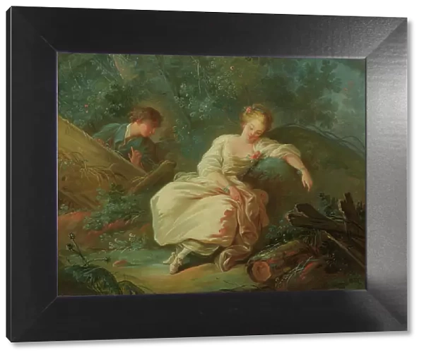 Young Couple in a Landscape, c18th century. Creator: Jean Baptiste Marie Huet