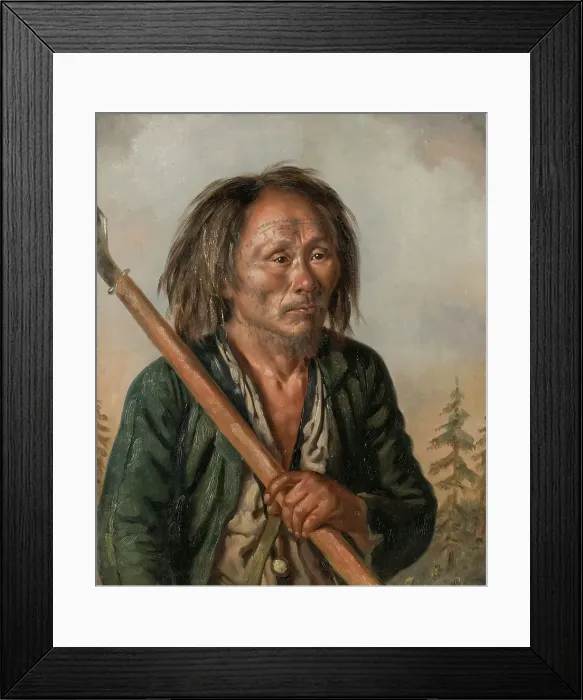 Framed Print : Portrait of a Tungu Man, c.1850. Creator: Carl Peter Mazer Framed Print : Portrait of a Tungu Man, c.1850. Creator: Carl Peter Mazer