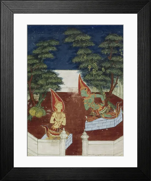 Framed Print : Vessantara Jataka, Chapter 1 (Ten Boons), c1850-1870. Creator: Unknown Framed Print : Vessantara Jataka, Chapter 1 (Ten Boons), c1850-1870. Creator: Unknown