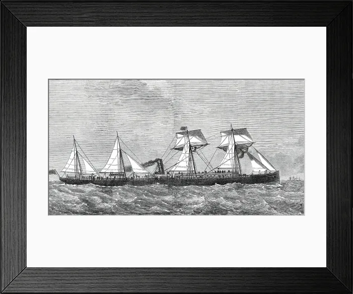 Framed Print : The new steam-ship Australia, 1876. Creator: Josiah Robert Wells Framed Print : The new steam-ship Australia, 1876. Creator: Josiah Robert Wells