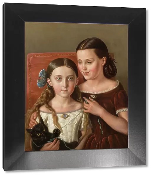 Sigrid and Anna Mazér, Nieces of the Artist, 1858. Creator: Carl Peter Mazer