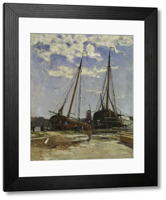 Framed Print : Study for Dordrecht Harbour, 1880, Göteborgs konstmuseum. Creator: Carl Skanberg Framed Print : Study for Dordrecht Harbour, 1880, Göteborgs konstmuseum. Creator: Carl Skanberg