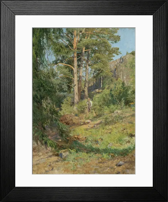 Framed Print : Pine Forest Skutudden, 1887. Creator: Carl Ludwig Trägardh Framed Print : Pine Forest Skutudden, 1887. Creator: Carl Ludwig Trägardh