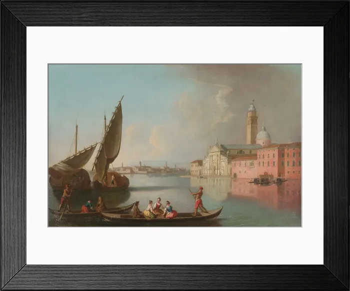 Framed Print : View of Venice with San Giorgio Maggiore, 1715. Creator: Johan Richter Framed Print : View of Venice with San Giorgio Maggiore, 1715. Creator: Johan Richter