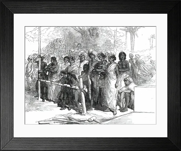 Framed Print : Opening of the South Indian Railway between Tuticorin and Madura, Madras Presidency... 1876. Creator: Unknown Framed Print : Opening of the South Indian Railway between Tuticorin and Madura, Madras Presidency... 1876. Creator: Unknown