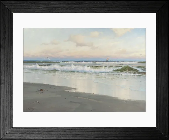 Framed Print : The Beach at Filey in Yorkshire, England, 1891. Creator: Carl Wilhelm Beckmann Barth Framed Print : The Beach at Filey in Yorkshire, England, 1891. Creator: Carl Wilhelm Beckmann Barth