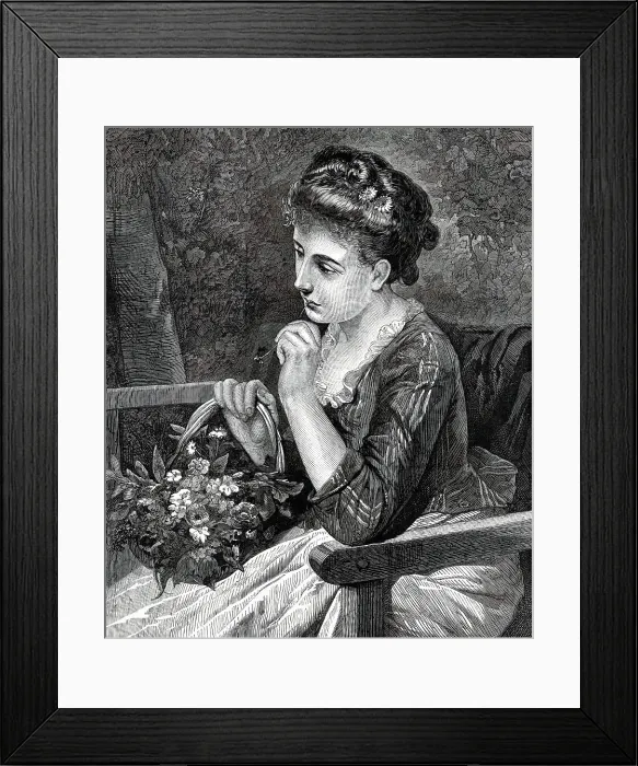 Framed Print : The Village Belle - by H. Schlesinger, from the exhibition at the French Gallery, 1876. Creator: Unknown. The Village Belle - by H. Schlesinger, from the exhibition at the French Gallery, 1876. Creator: Unknown Framed Print : The Village Belle - by H. Schlesinger, from the exhibition at the French Gallery, 1876. Creator: Unknown. The Village Belle - by H. Schlesinger, from the exhibition at the French Gallery, 1876. Creator: Unknown