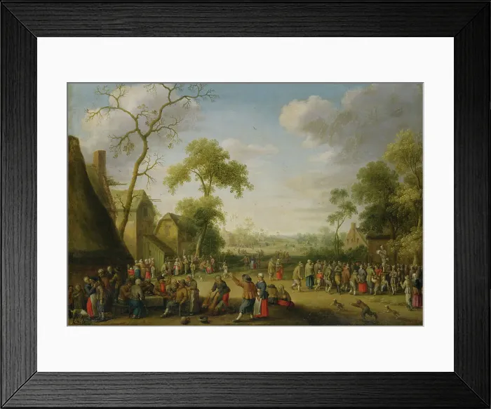 Framed Print : Village Scene, 1637. Creator: Joost Cornelisz Droochsloot Framed Print : Village Scene, 1637. Creator: Joost Cornelisz Droochsloot