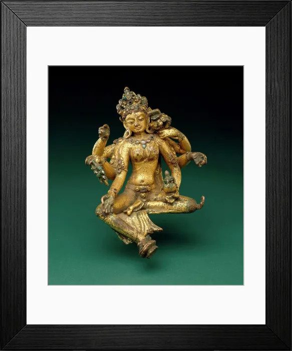 Framed Print : The Buddhist Goddess Vasudhara, 12th century. Creator: Unknown Framed Print : The Buddhist Goddess Vasudhara, 12th century. Creator: Unknown