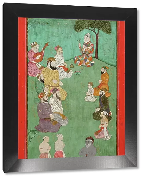 Imaginary Meeting of Guru Nanak, Mardana Sahab, and Other Sikh Gurus, c1780. Creator: Unknown