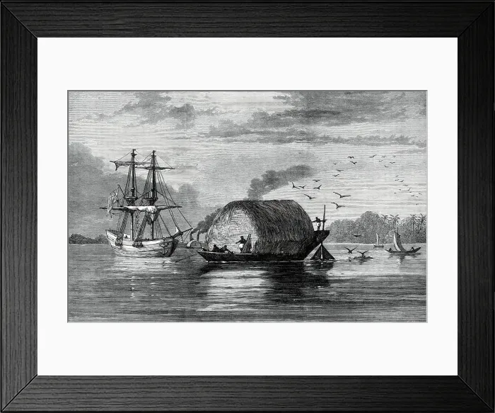 Framed Print : The Royal Visit to India: craft on the Hooghly, from a sketch by one of our special artists, 1876. Creator: E. Hastie Framed Print : The Royal Visit to India: craft on the Hooghly, from a sketch by one of our special artists, 1876. Creator: E. Hastie
