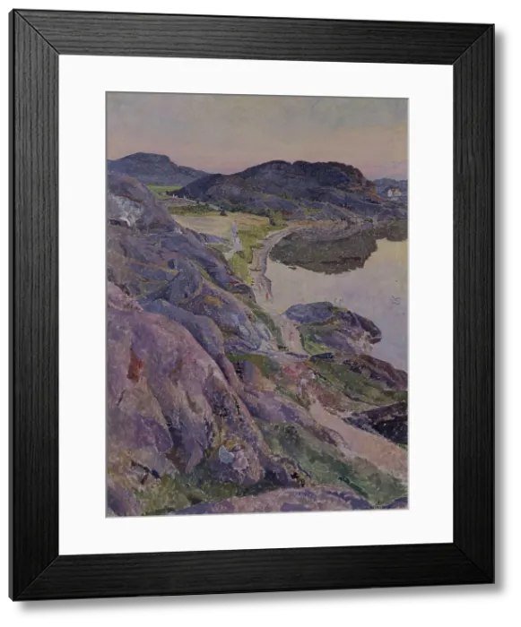 Framed Print : The Bögevik Road, 1919. Creator: Carl Wilhelmson Framed Print : The Bögevik Road, 1919. Creator: Carl Wilhelmson
