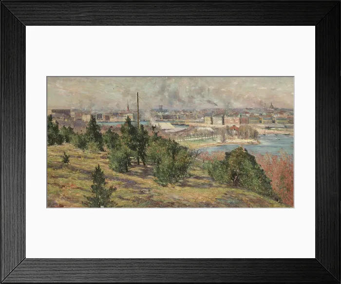 Framed Print : View of Stockholm from Skansen, 1889. Creator: Karl Nordström Framed Print : View of Stockholm from Skansen, 1889. Creator: Karl Nordström