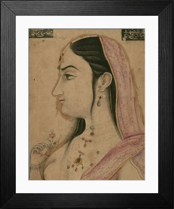 Framed Print : Portrait of Lal Kunwar, 12th century AH / AD 18th century. Creator: Unknown Framed Print : Portrait of Lal Kunwar, 12th century AH / AD 18th century. Creator: Unknown