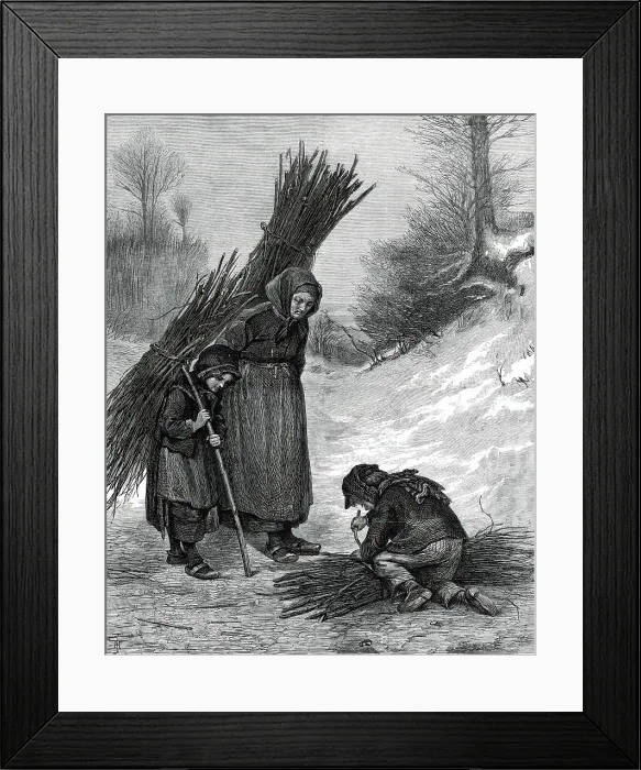 Framed Print : Gathering Wood by Edouard Frère, 1876. Creator: Unknown. Gathering Wood by Edouard Frère, 1876. Creator: Unknown Framed Print : Gathering Wood by Edouard Frère, 1876. Creator: Unknown. Gathering Wood by Edouard Frère, 1876. Creator: Unknown