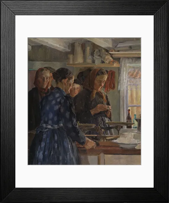 Framed Print : The Village Shop, 1896. Creator: Carl Wilhelmson Framed Print : The Village Shop, 1896. Creator: Carl Wilhelmson