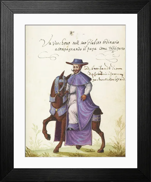 Framed Print : Bishop in ecclesiastical dress, c1588. Creator: Niclauss Kippell Framed Print : Bishop in ecclesiastical dress, c1588. Creator: Niclauss Kippell