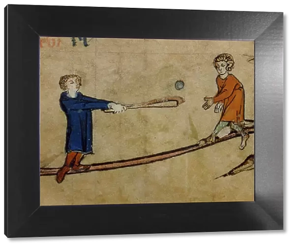 Men playing a ball game, c1301. Creator: Unknown