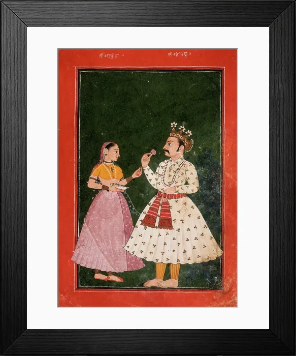 Framed Print : Raja Pandu and Matakunti, c1690. Creator: Unknown Framed Print : Raja Pandu and Matakunti, c1690. Creator: Unknown