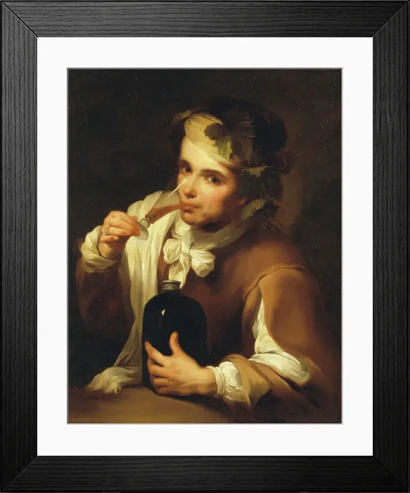 Framed Print : Young Man drinking Wine, c17th century. Creator: Unknown Framed Print : Young Man drinking Wine, c17th century. Creator: Unknown
