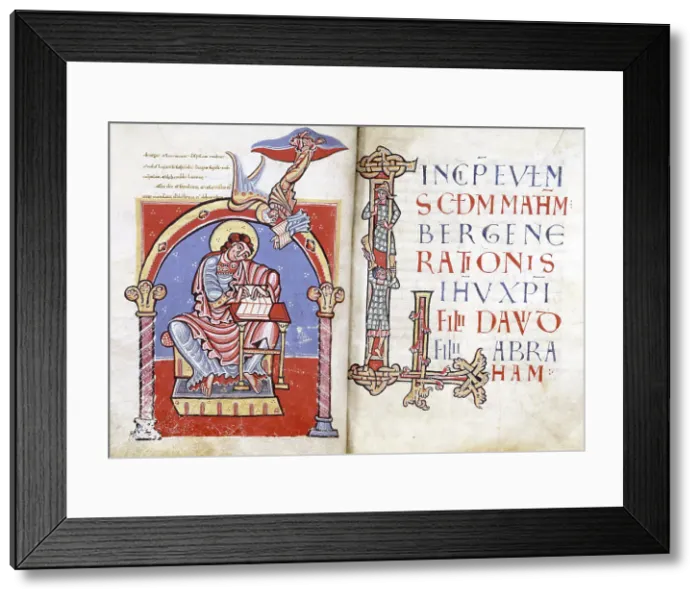 Framed Print : Gospel Book, c1100. Creator: Unknown Framed Print : Gospel Book, c1100. Creator: Unknown