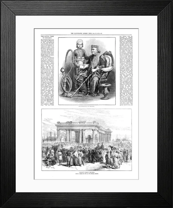 Framed Print : The Maharajah of Benares, 1876. Creator: Unknown
