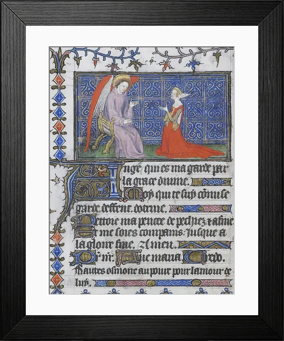 Framed Print : The Annunciation, 1400-1410. Creator: Unknown Framed Print : The Annunciation, 1400-1410. Creator: Unknown