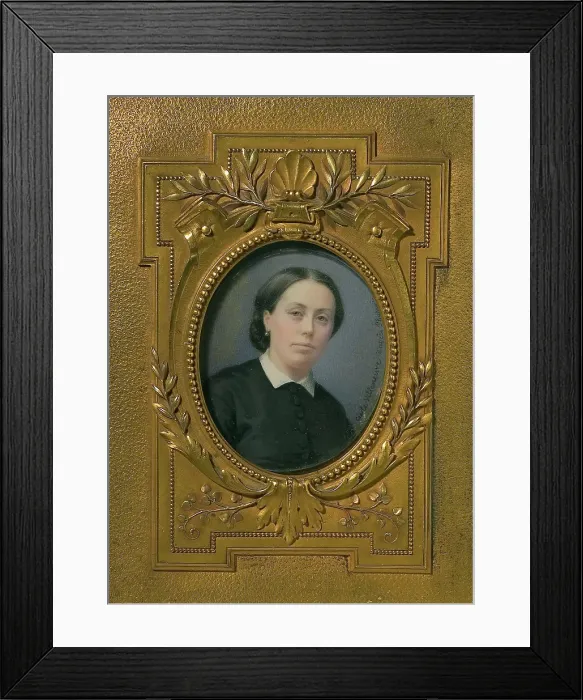 Framed Print : Unknown woman, 19th century. Creator: Cecile Villeneuve Framed Print : Unknown woman, 19th century. Creator: Cecile Villeneuve
