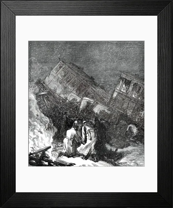 Framed Print : The Railway Accident at Abbotts Ripton, near Huntingdon...1876. Creator: Unknown Framed Print : The Railway Accident at Abbotts Ripton, near Huntingdon...1876. Creator: Unknown