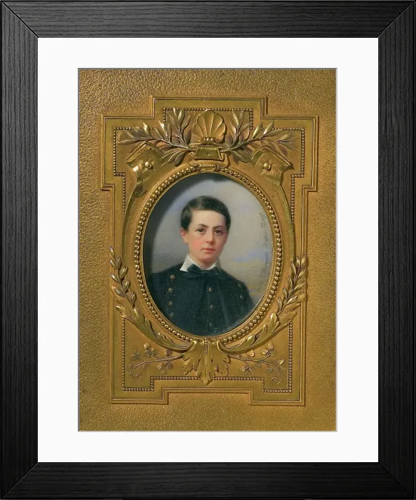 Framed Print : Unknown boy, 19th century. Creator: Cecile Villeneuve Framed Print : Unknown boy, 19th century. Creator: Cecile Villeneuve