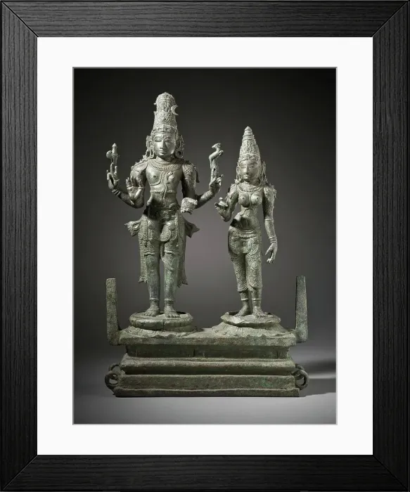 Framed Print : Shiva and Parvati, 13th century. Creator: Unknown Framed Print : Shiva and Parvati, 13th century. Creator: Unknown